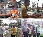 Senyum Bahagia Petugas Sapu Jalan Dapat Rezeki dari Tim JB Polresta Pekanbaru