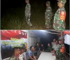 Anggota TNI AD Patroli Karhutla Malam Hari