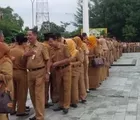 Bupati Inhil Kumpulkan SKPD di Lapangan di Hari Pertama Kerja Pascalibur Lebaran