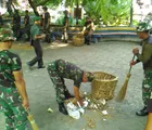Sambut HUT Kodam I/BB ke-67, Ratusan TNI AD Kerja Bakti