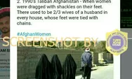 Viral Kaki Tiga Perempuan Afganistan  Dirantai Suaminya, Begini Penjelasannya