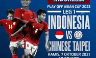 Link Streaming Indonesia Vs Taiwan, Kualifikasi Piala Asia 2023