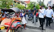 Didampingi Airlangga dan Sri Sultan Hamengkubuwono X, Presiden Jokowi Jalan Kaki Sapa Warga di Malioboro