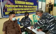 Balai Pengobatan Lanal Tegal Gelar Vaksinasi Keliling di Desa Pagongan Kabupaten Tegal