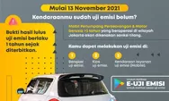 Mobil dan Motor yang Tak Lulus Uji Emisi Akan Ditilang Maksimal Rp. 500 ribu Bila Masuk DKI Jakarta