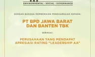 bank bjb Raih Leadership AA dalam ESG Disclosure Awards 2021
