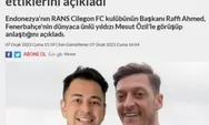 Raffi Ahmad Sebut RANS Cilegon Hampir Pasti Datangkan Mesut Ozil