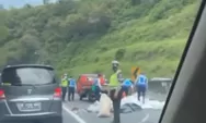 Kecelakaan di Tol Jatingaleh Semarang, Pick Up Terguling, Muatan Tumpah di Jalan