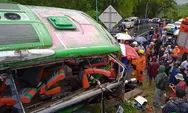13 Penumpang Termasuk Sopir Tewas Akibat Kecelakaan Maut Bus Pariwisata di Bukit Bego Imogiri Bantul