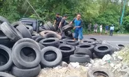 Salut! Ribuan Ban Bekas Dipasang di Bukit Bego Imogiri Pasca Kecelakaan Maut Bus Pariwisata Asal Sukoharjo