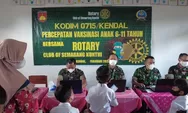 Hilangkan Bosan, Vaksinasi Anak Kodim 0715 Kendal Sediakan Perpustakaan Keliling