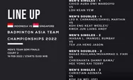 Semifinal BATC 2022: Berikut Line Up Tim Putra Indonesia di Badminton Asia Team Championships