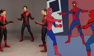From This To This, Tom Holland, Tobey Maguire dan Andrew Garfield Membuat Ulang Meme -Spiderman Saling Tunjuk