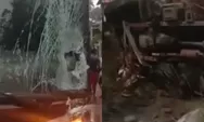 Kecelakaan Jambu Kabupaten Semarang, Truk Pasir Ditabrak Bus hingga Terguling, Kabin Truk Hancur