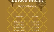 Berikut Jadwal Imsak dan Buka puasa Ramadhan 2022 untuk Wilayah Jabodetabek