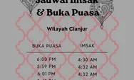 Berikut Jadwal Imsak dan Buka puasa Ramadhan 2022 untuk Wilayah Cianjur