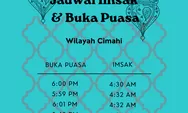 Berikut Jadwal Imsak dan Buka puasa Ramadhan 2022 untuk Wilayah Cimahi