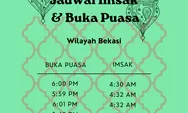 Berikut Jadwal Imsak dan Buka puasa Ramadhan 2022 untuk Wilayah Bekasi