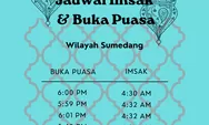 Berikut Jadwal Imsak dan Buka puasa Ramadhan 2022 untuk Wilayah Sumedang