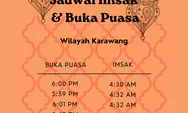 Berikut Jadwal Imsak dan Buka puasa Ramadhan 2022 untuk Wilayah Karawang