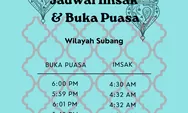 Berikut Jadwal Imsak dan Buka puasa Ramadhan 2022 untuk Wilayah Subang