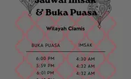 Berikut Jadwal Imsak dan Buka puasa Ramadhan 2022 untuk Wilayah Ciamis