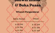 Berikut Jadwal Imsak dan Buka puasa Ramadhan 2022 untuk Wilayah Pangandaran
