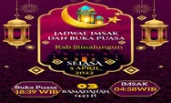 Jadwal Imsak dan Buka Puasa Ramadhan 2022 Wilayah Kabupaten Simalungun Tanggal 5 April 2022