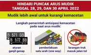 Hindari Puncak Arus Mudik Tanggal 28, 29 dan 30 April 2022 Agar Mudik Nyaman