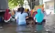 Semarang Banjir Rob Hari Ini Setinggi Pinggang Orang Dewasa, Motor Tenggelam