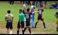 Wanita Muda Masuk ke Lapangan Bola Menghampiri Ayang, Liga Tarkam pun Terhenti Sejenak