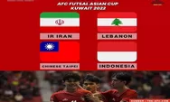 Jadwal Pertandingan Timnas Futsal Indonesia dalam Piala Asia Futsal 2022 Langsung Bertemu Iran