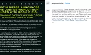Konser Justin Bieber Justice World Tour 2022 Resmi Ditunda Hingga Tahun Depan, Termasuk Jakarta