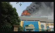 Kebakaran Kubah Masjid Raya Jakarta Islamic Center Asap Hitam Membumbung Tinggi