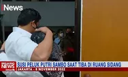 Momen Ferdy Sambo dikejar Susi yang nangis,  disambut Sambo dengan pelukan dan usapan ke kepala Susi