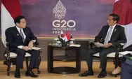 Presiden Joko Widodo pertemuan bilateral dengan Perdana Menteri Jepang Fumio Kishida di KTT G20