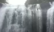 Rasakan Suasana Shower Climbing di Curug Leuwiletak Pangandaran