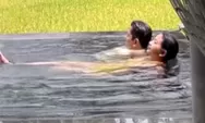 Usai bagikan video malam pertama di kamar hotel, Glenca Chysara dan Rendi Jhon lanjut ke kolam renang