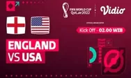 Link Nonton Live Streaming Inggris vs Amerika Serikat di Piala Dunia 2022 Pukul 02.00 WIB, 26 November 2022