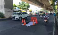Hati hati, Jalan Sholeh Iskandar Bogor amblas lagi sampai kedalaman 3 meter