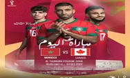 Head to Head Kanada Vs Maroko di Piala Dunia 2022, 1 Desember 2022 Maroko Ingin Lolos ke 16 Besar Bisakah?