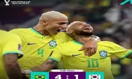 Brasil Lolos ke Babak Perempat Final Piala Dunia 2022 Kalahkan Korea Selatan, Brasil Terlalu Kuat Untuk Korsel