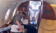 Momen Nagita Slavina tertidur pulas di private jet di sebelah Rafathar. Netizen fokus sama Cipung yang gemes