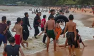 Viral, Pahlawan Brimob Bergegas Selamatkan Anak Tenggelam di Pantai Pasir Panjang Singkawang