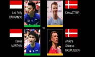 Head to Head Leo Rolly dan Daniel Marthin vs Kim Astrup dan Anders di 16 Besar Malaysia Open 2023 Bakal Seru
