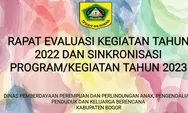 Jelang Pelaksanaan Kegiatan Tahun 2023, DP3AP2KB Kabupaten Bogor Gelar Rapat Evaluasi dan Sinkronisasi Program