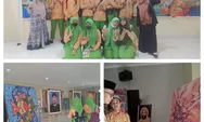 Sejumlah pelajar SMPI Nurul Bayan Kebunagung mengunjungi pameran lukis di Hotel Suramadu Sumenep