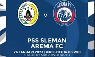 Link Live Streaming PSS Sleman vs Arema FC Gratis Siaran Langsung, Prediksi dan Head to Head BRI Liga 1