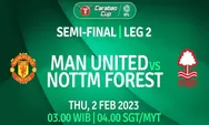 Link Nonton Live Streaming Manchester United vs Nottingham Forest di EFL Cup 03.00 2 Februari 2023