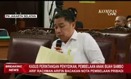 JPU Tolak Pleidoi Arif Rachman Arifin, Sebut Ada Tindakan Tidak Jujur hingga Tak Punya Itikad Baik